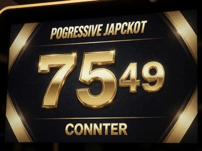 Progressiver Jackpot-Z&auml;hler mit leuchtenden goldenen Zahlen im Casino-Display